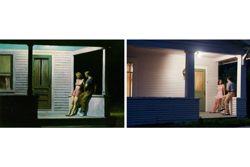Картины Эдварда Хоппера и кадры из фильма «Две или три вещи, которые я знаю об Эдварде Хоппере». Ист