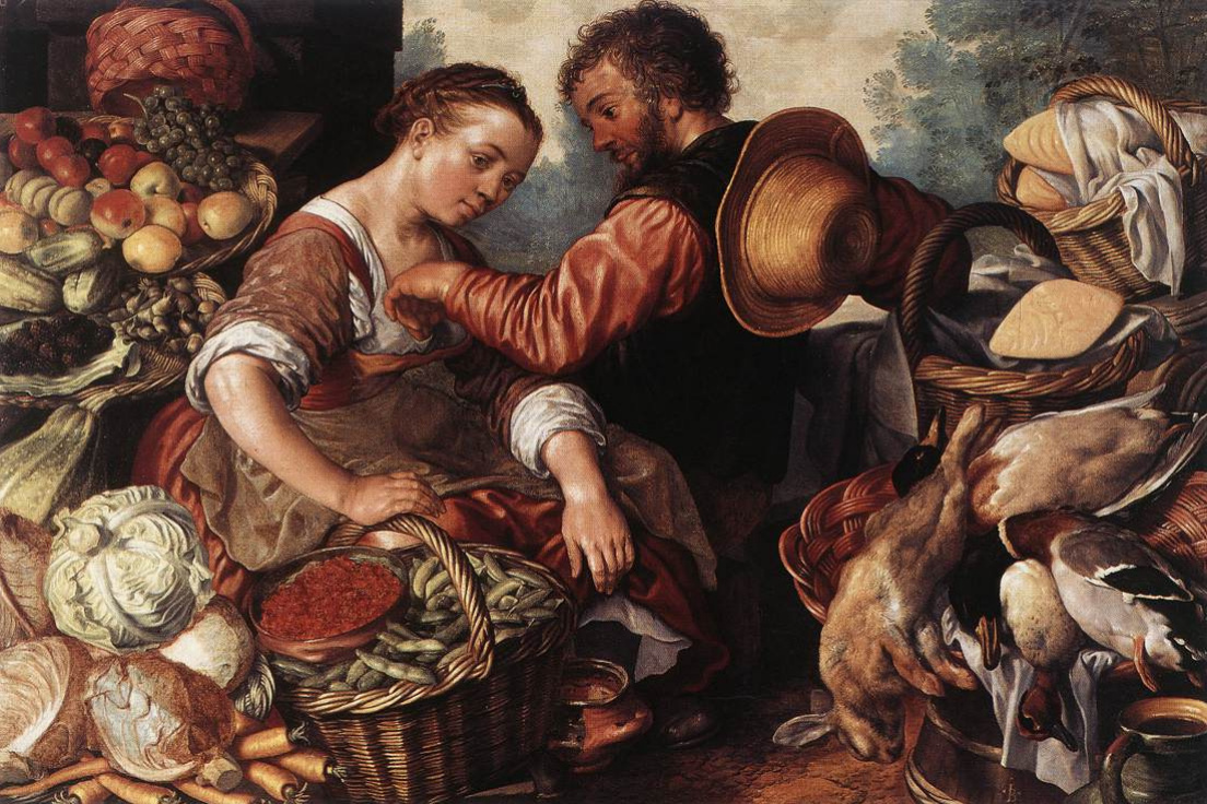 Иоахим Беуккелаеп. Женщина продает овощи
