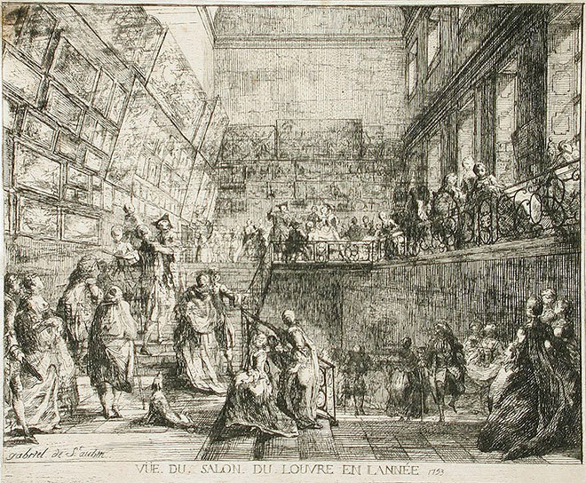 Габриель де Сент-Обен, «‎Салон в Лувре», 1753 год
