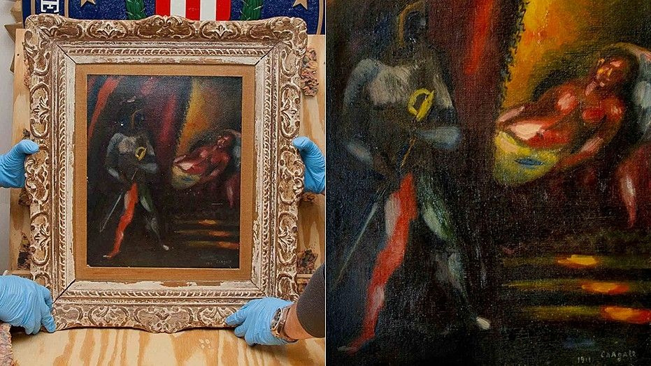 Recovered by FBI, stolen Marc Chagall's painting goes to auction