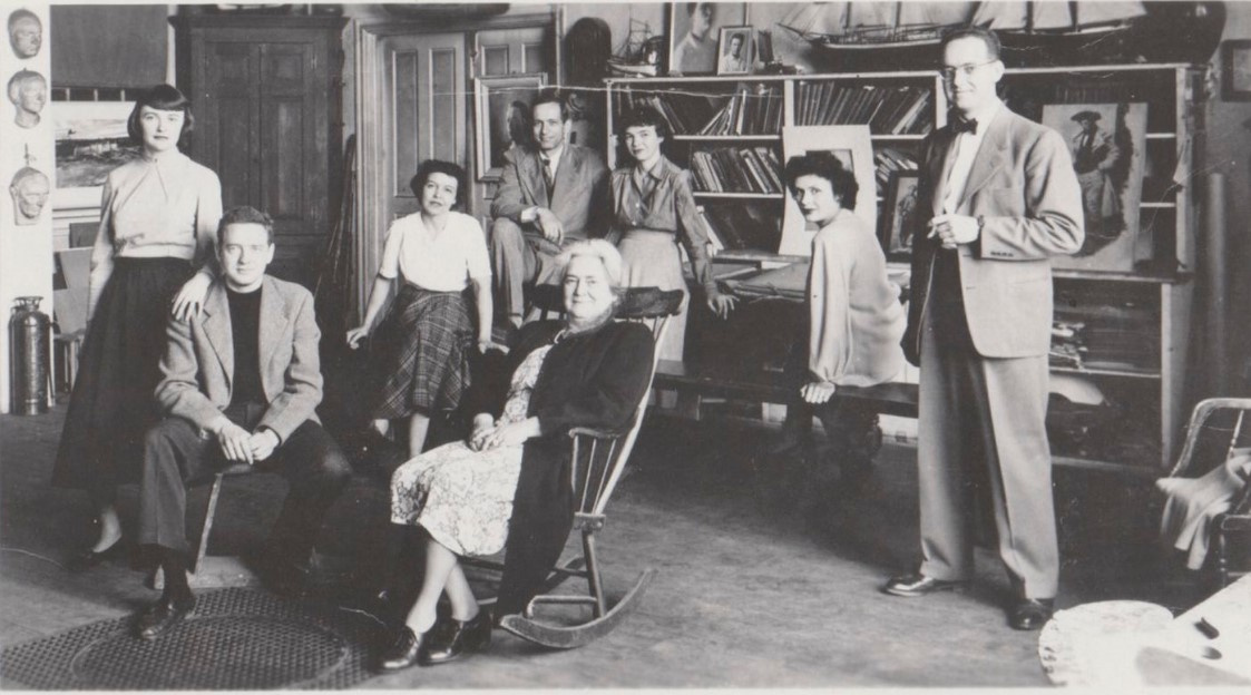 Члены семьи Уайетов в 1969 году. Бетси и Эндрю Уайеты - крайние слева