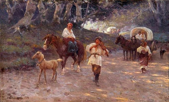 "Цыганский табор", 1884 г. Частная коллекция
