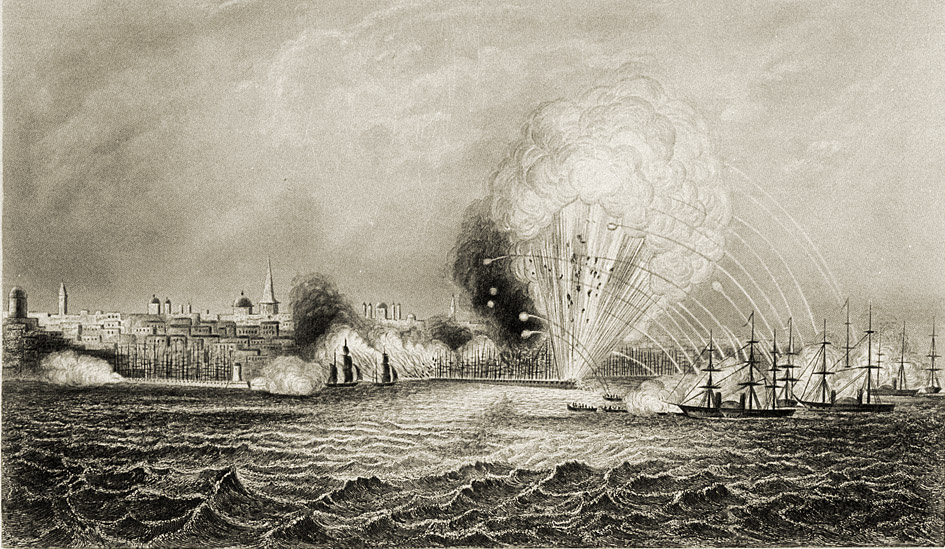Джордж Грейтбеч. «Бомбардировка Одессы британскими и французскими кораблями 22 апреля 1854 года». Ок