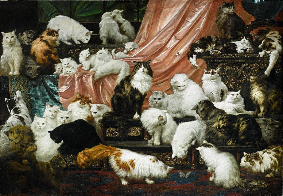 Коты - оптом! Рекорд старинной  "картины с самым большим в мире количеством котиков"