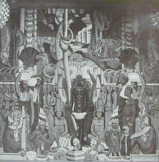 Эдуард Домерг-Лагард, декоративное панно "Pacification-Travail" во французско-африканском павильоне