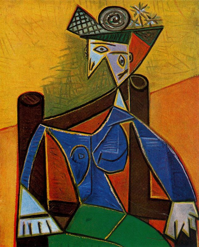 Пабло Пикассо. Женщина, сидящая в кресле