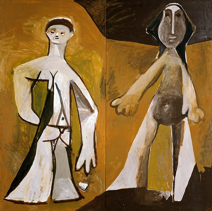 Пабло Пикассо. Два персонажа стоя