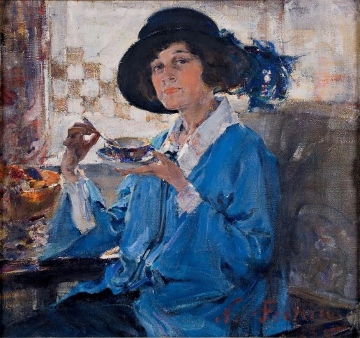 Николай Иванович Фешин. Чай в Санта-Монике (Портрет миссис Краг).
