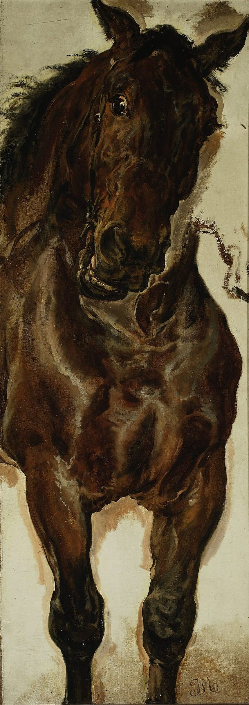 Ян Матейко. Конь Казимира. Эскиз для картины "Битва при Грюнвальде"