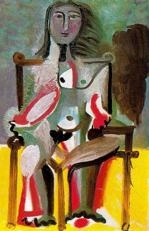 Пабло Пикассо. Обнаженная, сидящая в кресле