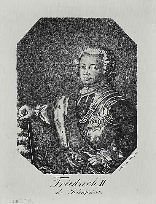 Адольф фон Менцель. Поясной портрет Фридриха II в бытность его кронпринцем