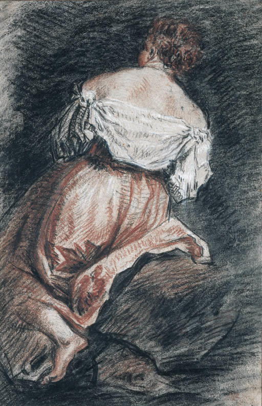 Антуан Ватто. Женщина, сидящая спиной (Бассано)