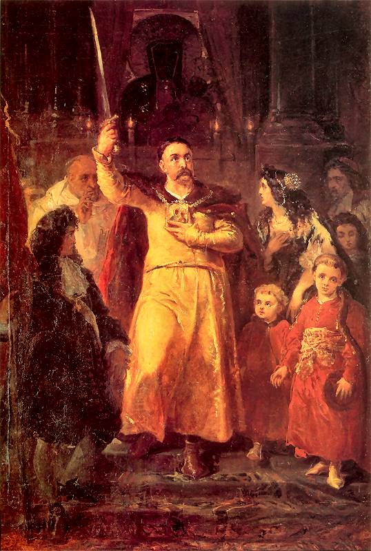 Ян Матейко. Ян III Собески проводит свадьбу в Ченстохове (эскиз)