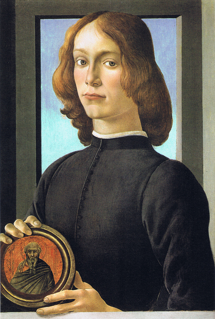 Сандро Боттичелли. Портрет юноши с медальоном
