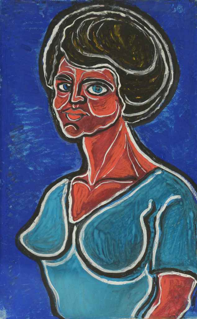 Пелагея Николаевна Шурига. Портрет женщины в бирюзовой кофточке