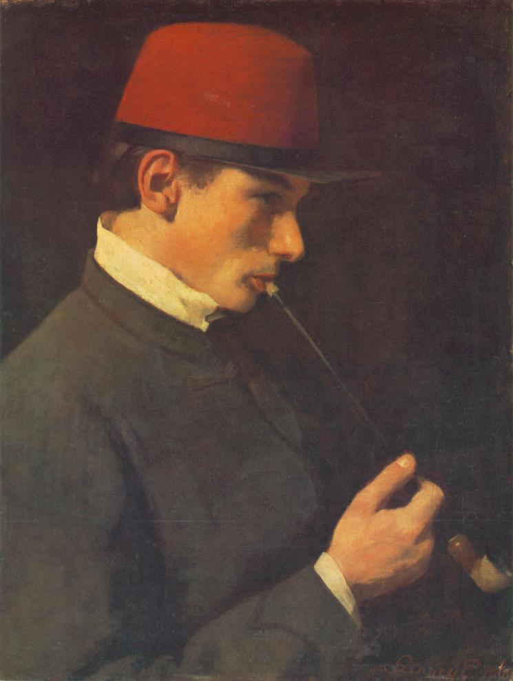 Пал Синьеи-Мерше. Мужчина, курящий чубук. Портрет Зигмунда Синьеи-Мерше, брата художника