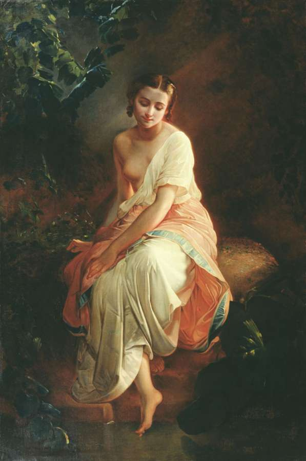 Андрей Францевич Беллоли (1820-1881). Купальщица, вариант картины