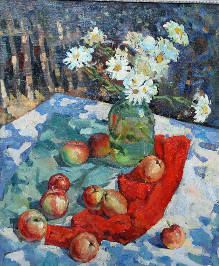 Геннадий Григорьевич Зарубин. Натюрморт с фруктами. 1983