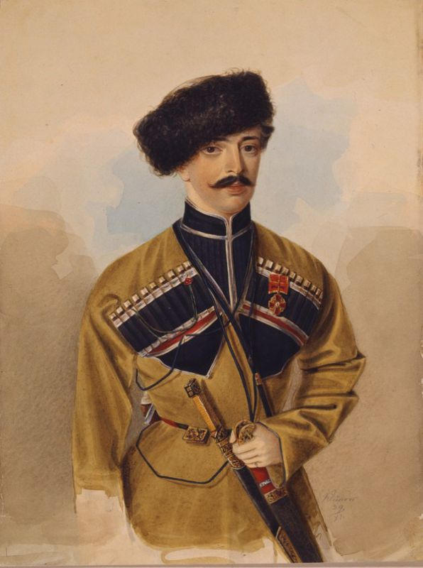 Александр Иванович Клюндер (Клиндер). Портрет неизвестного в черкеске