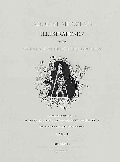 Адольф фон Менцель. Фронтиспис к изданию "Деяния Фридриха Великого" 1882 года