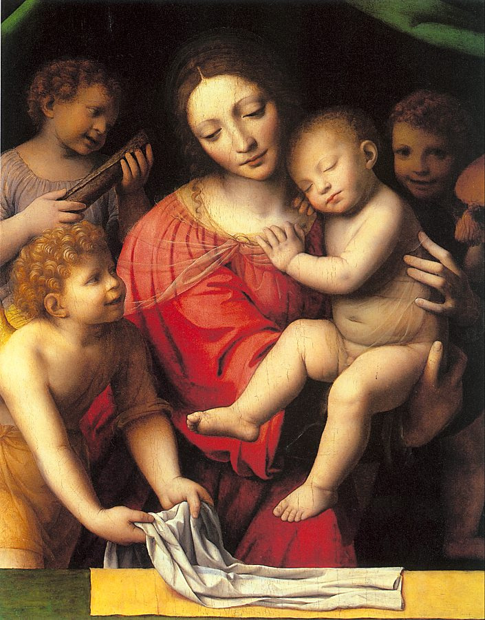 Мадонна со спящим Христом и три ангела