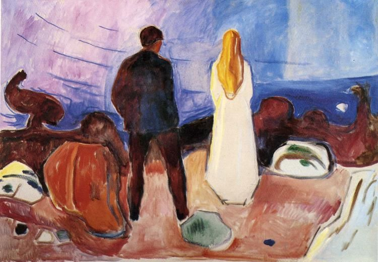 Произведения Эдварда Мунка, представленные на выставке в Третьяковской галерее