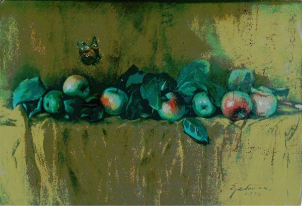 Дмитрий Рембрандтов. Натюрморт с яблоками