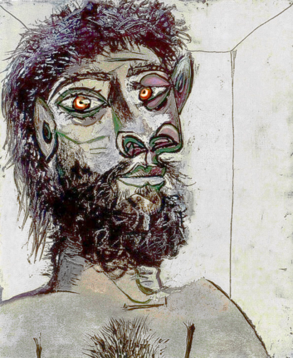 Пабло Пикассо. Голова бородатого мужчины