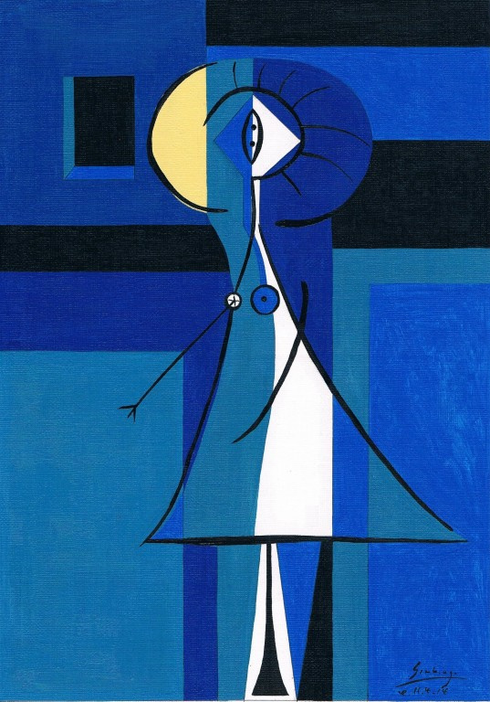 Arturo Carmona. Женщина с синим оттенком (эскиз)