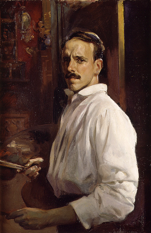 Хосе Бенллиур Ортис. Автопортрет с белой рубашкой