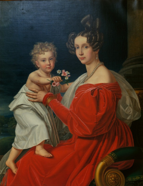 Йозеф Карл Штилер. Принцесса София Баварская со старшим сыном Францом Иосифом
