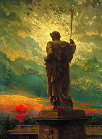 Джеймс Кэрролл Беквит. Статуя на закате