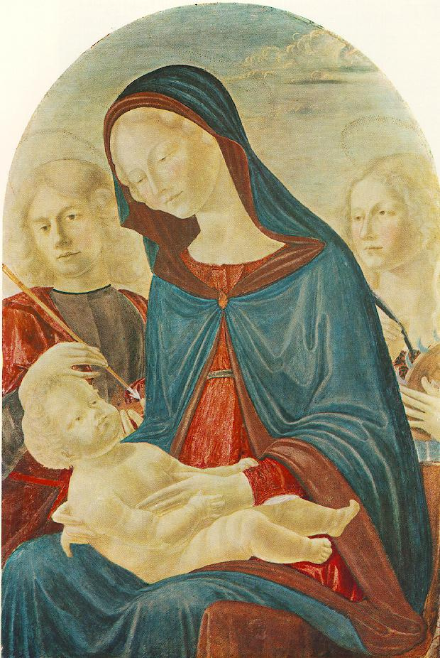 Нероккио Де Ланди. Мадонна с младенцем, Святым Себастьяном и Святой Екатериной