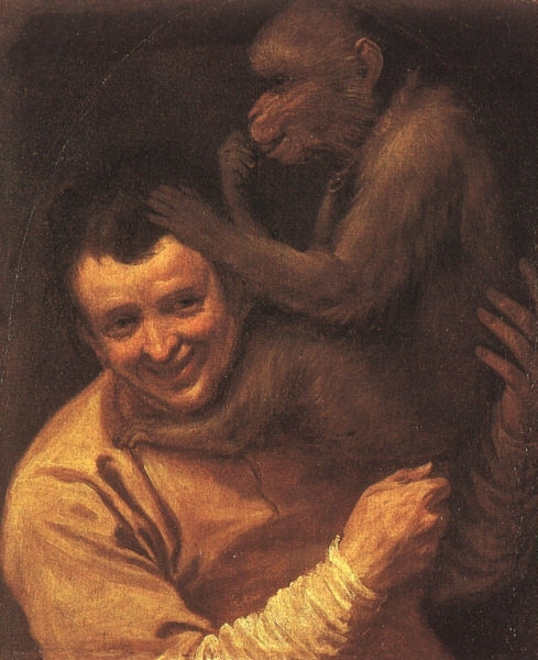 Аннибале Карраччи. Молодой человек с обезьянкой