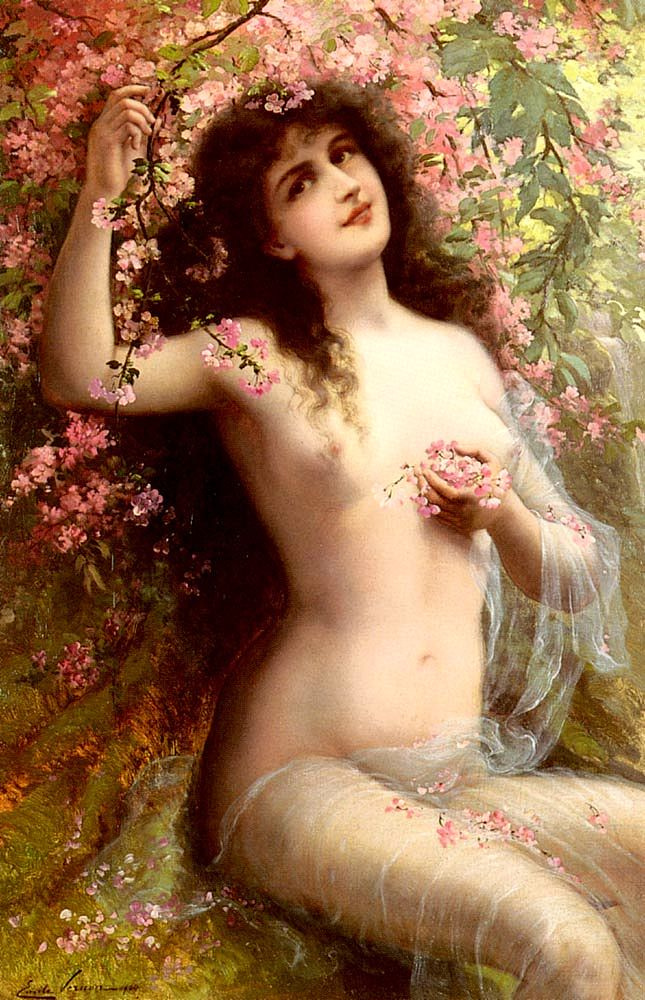 Эмиль Вернон. Среди цветов. 1904