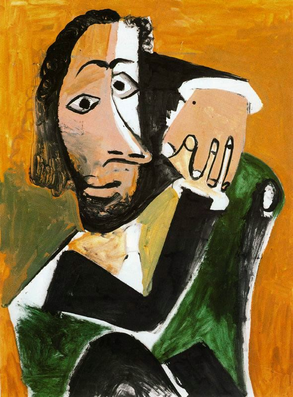 Пабло Пикассо. Сидящий мужчина