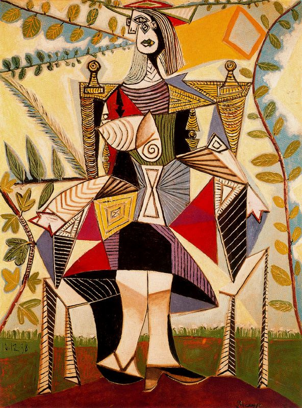Пабло Пикассо. Женщина, сидящая в саду