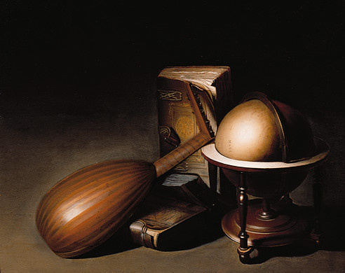 Натюрморт с глобусом, лютней и книгами