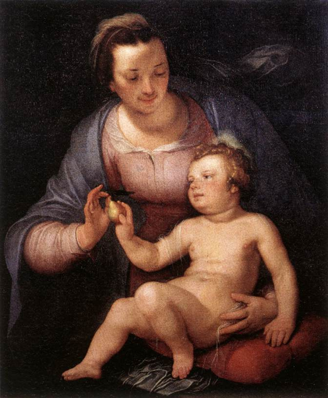 Корнелис ван Харлем. Мадонна с младенцем