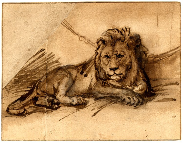 Рембрандт Харменс ван Рейн. Отдыхающий лев