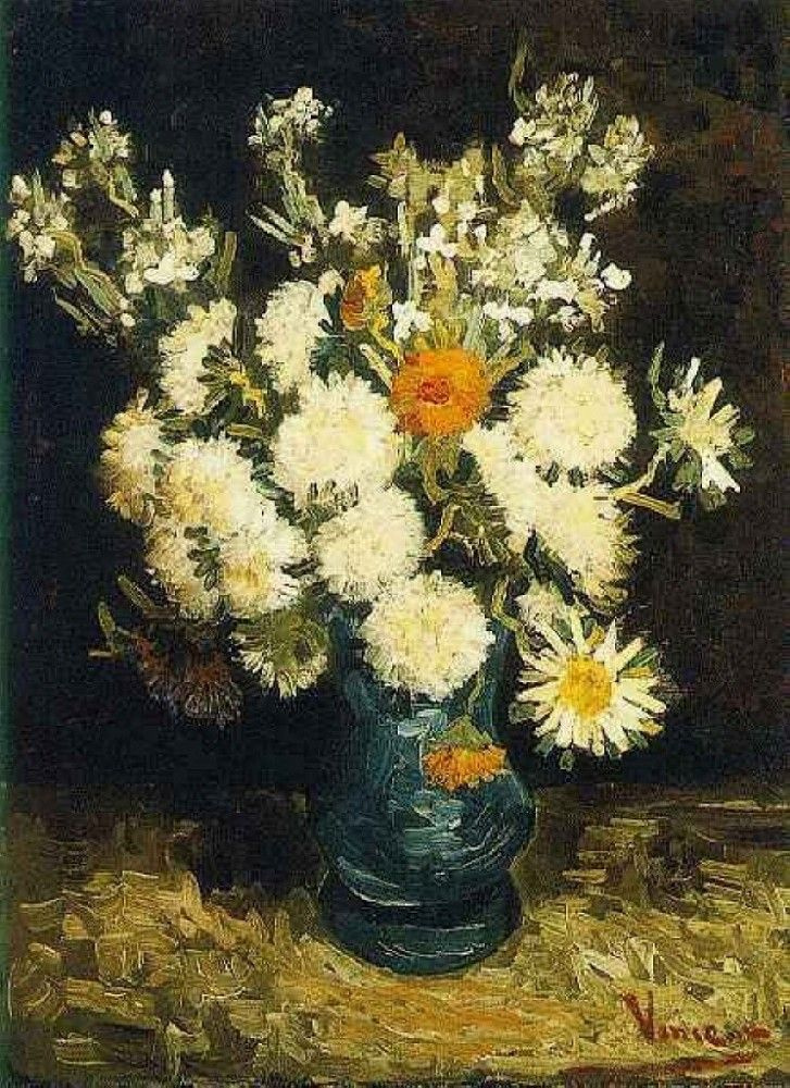 Винсент Ван Гог. Цветы в синей вазе