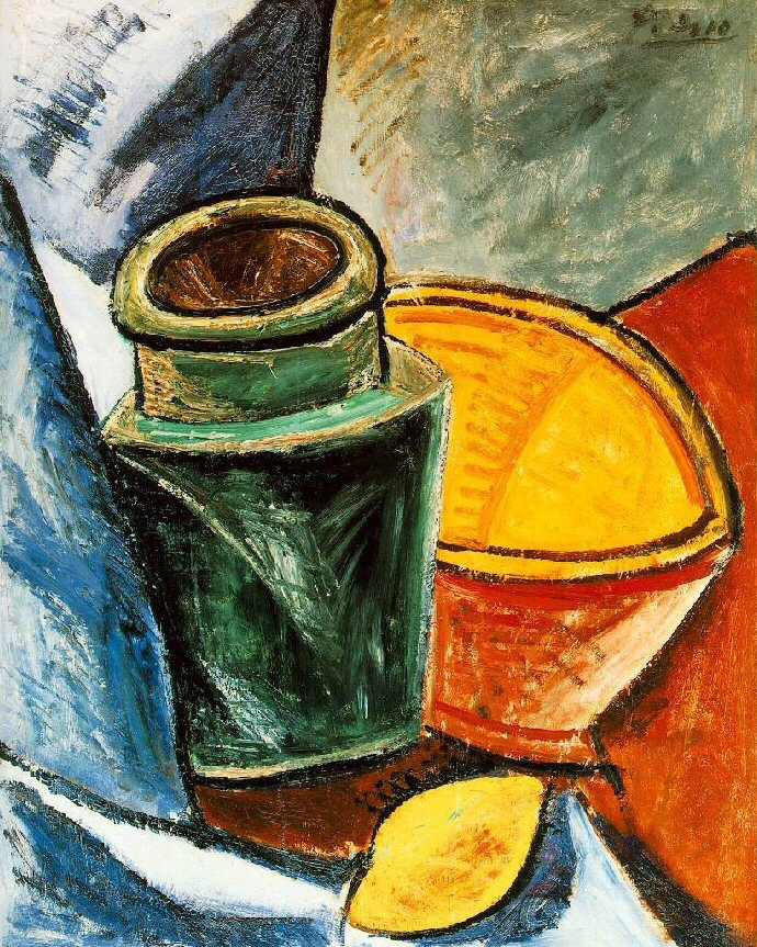 Пабло Пикассо. Кувшин, пиала и лимон