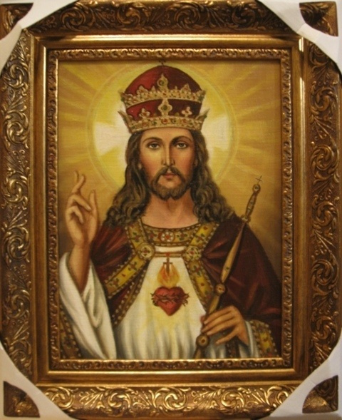 Ядвига Сенько. Иисус Христос Царь Всего Мира - икона католическая (холст,масло)