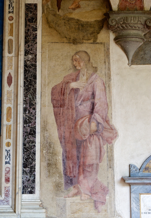 Святой Доминик, преклоняющийся распятию. Фреска монастыря Сан Марко, Флоренция