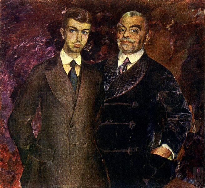 Портрет П.И. Харитоненко с сыном