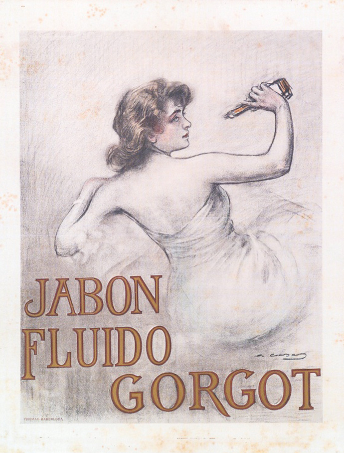Рамон Касас Карбо. Рекламный плакат жидкого мыла "Горго"