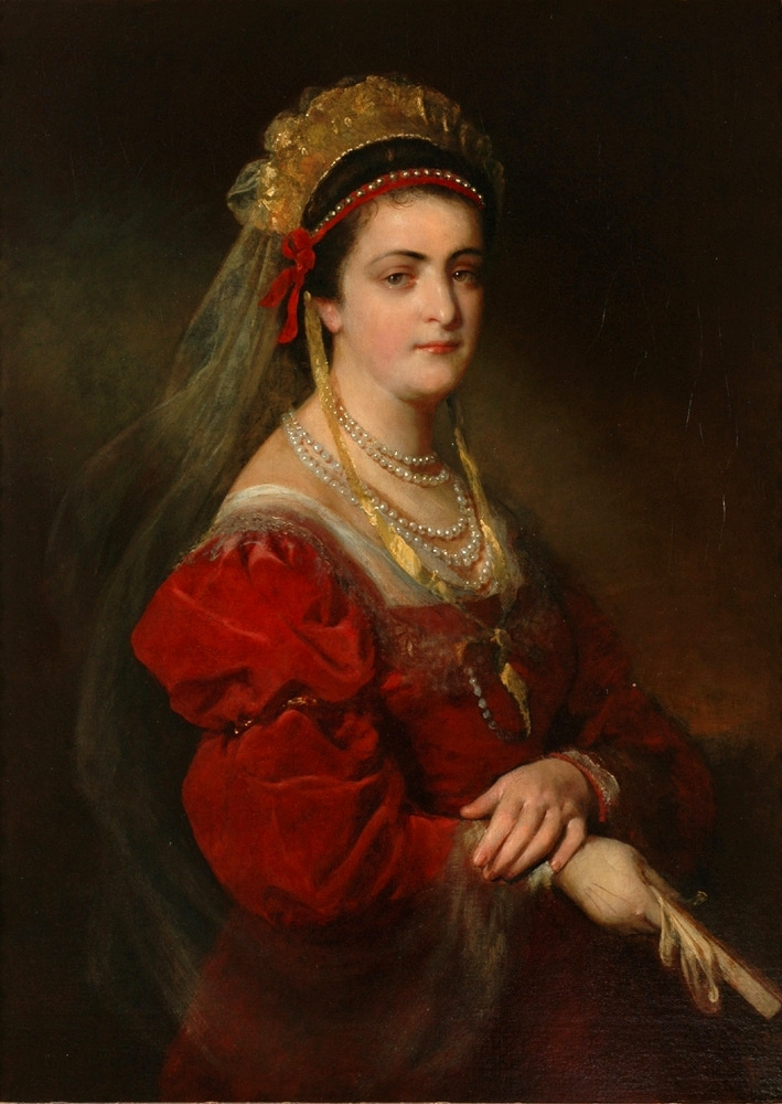 Фридрих фон Амерлинг. Портрет Марии Патерно, четвертой и последней жены Амерлинга. 1881