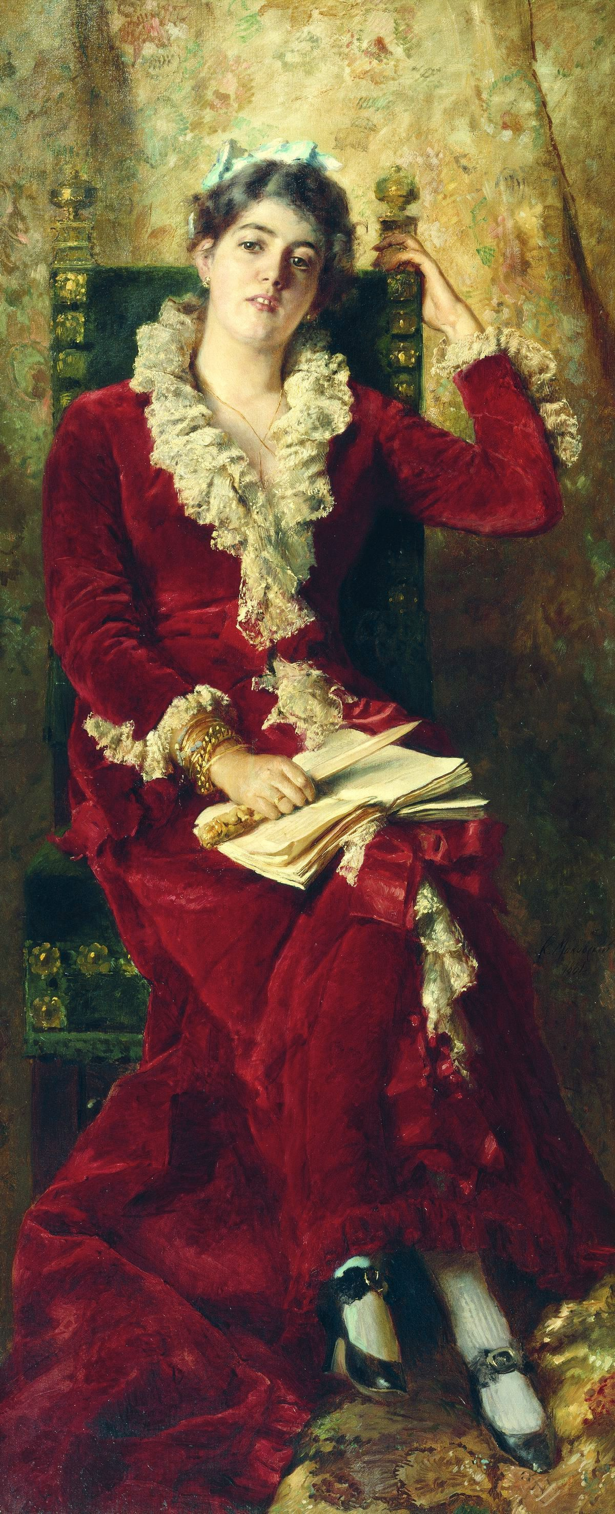 Константин Егорович Маковский. Портрет жены художника Юлии Павловны Маковской