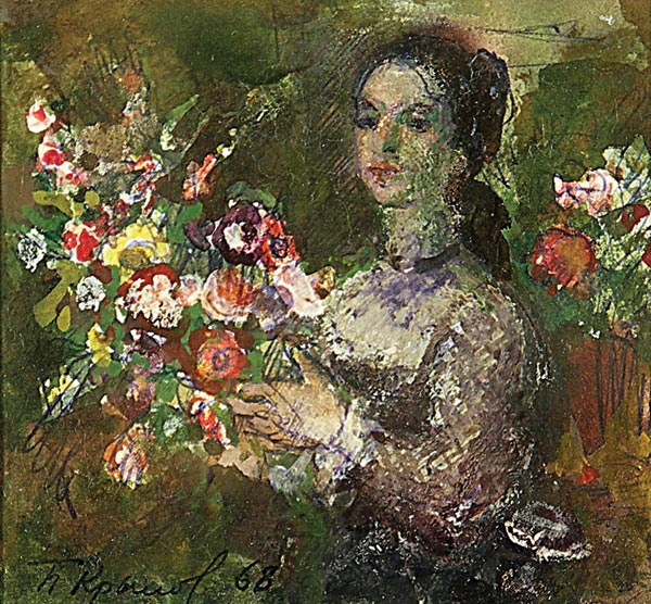 Порфирий Никитич Крылов. Женщина с цветами