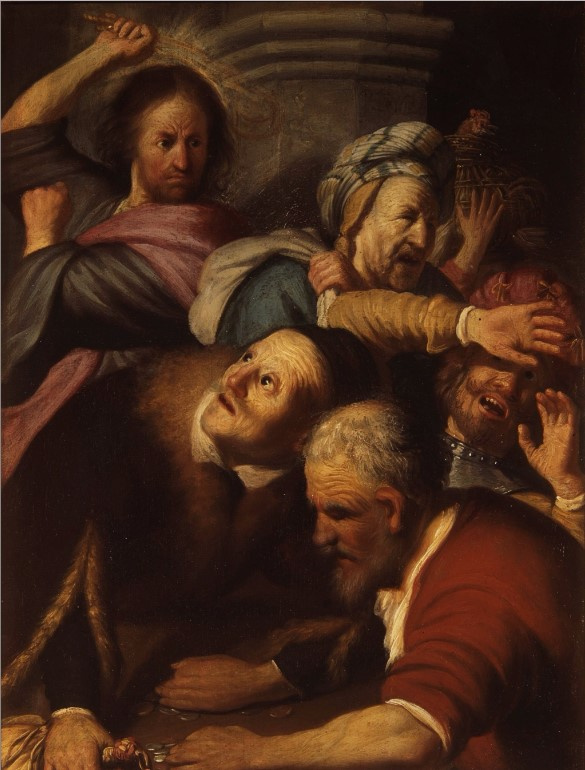 Рембрандт Харменс ван Рейн. Изгнание торгующих из храма